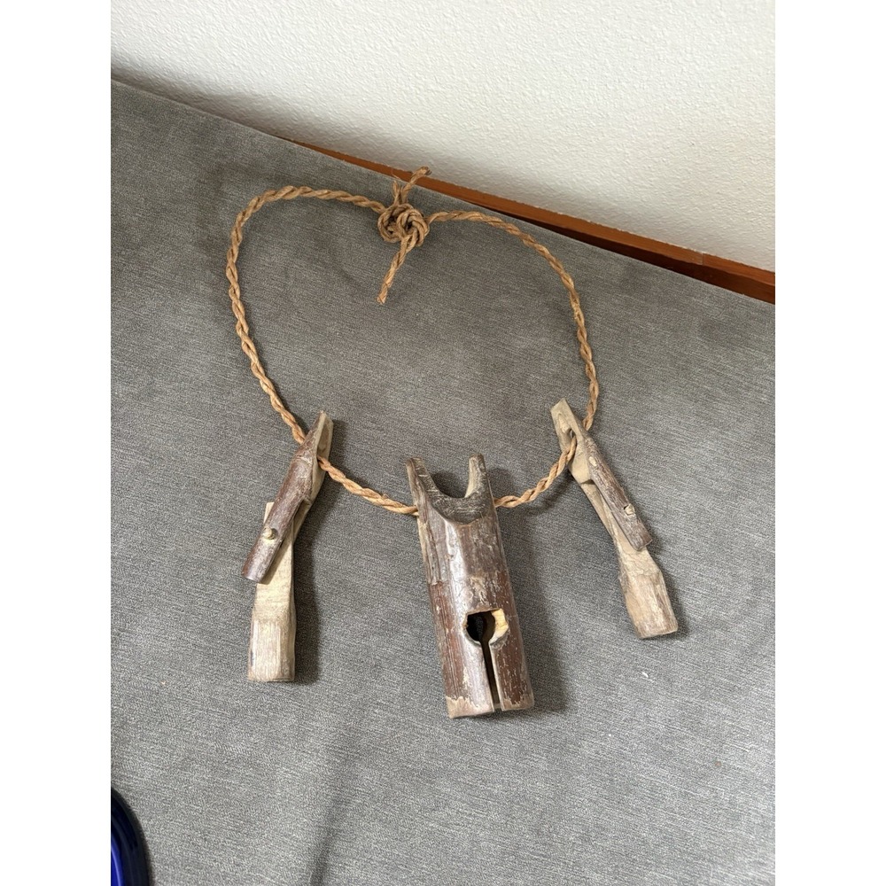 RUSTIC Old Karen Hill Tribe Bamboo Elephant Bell, Primitive